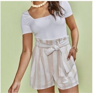 Francesca Collection Striped Shorts